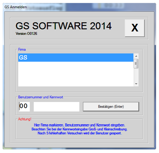GS 2014 Anmeldung
